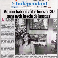 Lire les articles publi�s dans la presse sur l'artiste peintre virginie Trabaud