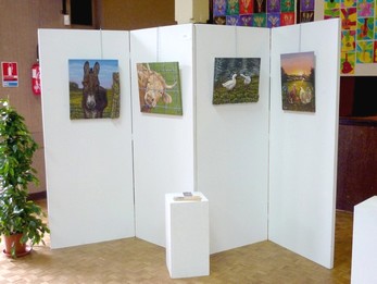 salon artistique de printemps � Sergines (yonne) - Peintures en 3D de Virginie Trabaud