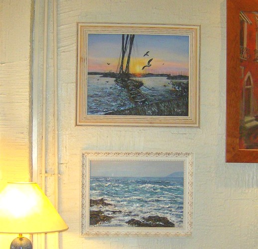 Exposition de peintures Restaurant le Carpaccio � Provins - Virginie Trabaud Atiste peintre