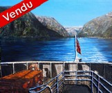 peinture bateau en mer nouvelle zélande - Cliquez sur l'image pour voir la fiche détaillée et consulter le tarif de l oeuvre