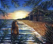 peinture plage femme nue - Cliquez sur l image pour voir la fiche détaillée et consulter le tarif de l oeuvre