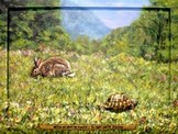 peinture le lièvre et la tortue - Virginie Trabaud artiste peintre