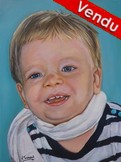 Peinture portrait d'enfant (Gabin) - Cliquez sur l'image pour voir la fiche et l'agrandissement