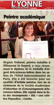 virginie trabaud peintre acadmique - l'yonne rpublicaine