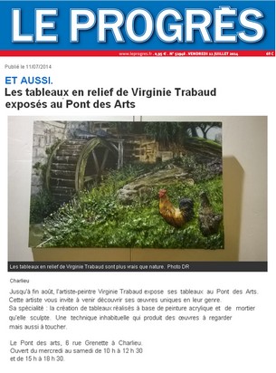 virginie trabaud expose  charlieu - le progrs