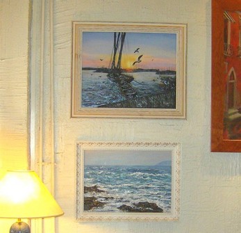 Exposition de peintures Restaurant le Carpaccio  Provins - Virginie Trabaud Atiste peintre