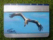 Libre comme l'air coffret en bois d�co cigogne - virginie TRABAUD