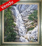 peinture sur bois cascade de savoie - Cliquez sur l image pour voir la fiche détaillée de l oeuvre
