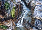 Peinture en Relief 3D - Cascade et Rivire Corse - Virginie Trabaud Artiste Peintre