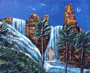 peinture couple nu sous la cascade - Cliquez sur l image pour voir la fiche détaillée et consulter le tarif de l oeuvre