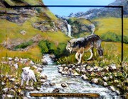 peinture Le loup et l'agneau - Cliquez sur l image pour voir la fiche dtaille et le tarif de l oeuvre
