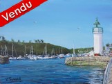 peinture acrylique- Phare de Palais - Cliquez sur l image pour voir la fiche dtaille et consulter le tarif de l oeuvre