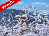 peinture Montagne Corse en hiver- Cliquez sur l image pour voir la fiche dtaille et consulter le tarif de l oeuvre