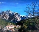 peinture vue sur la montagne corse guagno - Cliquez sur l image pour voir la fiche dtaille et consulter le tarif de l oeuvre