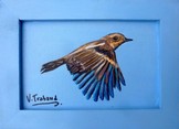 peinture petit oiseau en vol- acrylique - Cliquez sur l image pour voir la fiche dtaille et le tarif de l oeuvre