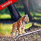 peinture bb tigre - artiste peintre virginie trabaud