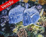 tableau relief peinture poisson lune selene vomer - Cliquez sur l image pour voir la fiche dtaille et consulter le tarif de l oeuvre