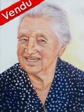 peinture Portrait d une femme age grand-mre - Cliquez sur l image pour voir la fiche dtaille et consulter le tarif de l oeuvre