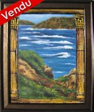 peinture mer et rochers La Sardaigne - Cliquez sur l image pour voir la fiche dtaille de l oeuvre