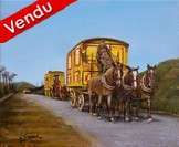 peinture Roulottes du cirque pinder - Cliquez sur l image pour voir la fiche dtaille et le tarif de l oeuvre