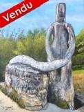 peinture statue femme en pierre Provins - Cliquez sur l image pour voir la fiche dtaille et consulter le tarif de l oeuvre