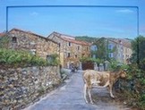 peinture Maisons du village de Renno - Cliquez sur l image pour voir la fiche dtaille et consulter le tarif de l oeuvre