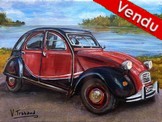 peinture 2 cv charleston et tang - Cliquez sur l image pour voir la fiche dtaille et le tarif de l oeuvre