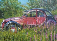 peinture 2cv charleston et nature- Cliquez sur l image pour voir la fiche dtaille et le tarif de l oeuvre