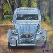 peinture 2cv ak grise en fort - Cliquez sur l image pour voir la fiche dtaille et le tarif de l oeuvre