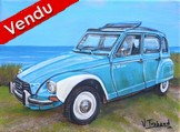 peinture Citroen Dyane bleu - Cliquez sur l image pour voir la fiche dtaille et le tarif de l oeuvre