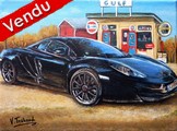 peinture McLaren noire station gaz vintage - Cliquez sur l image pour voir la fiche dtaille et le tarif de l oeuvre