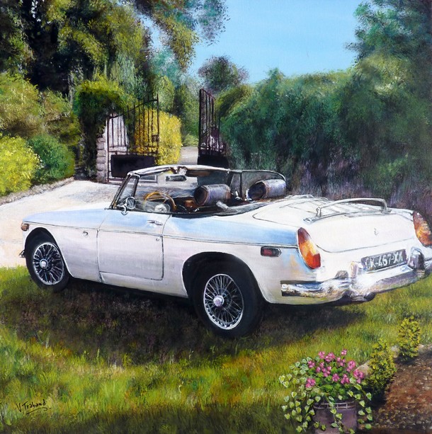  peinture mg blanche cabriolet - Cliquez sur l image pour voir la fiche dtaille et le tarif de l oeuvre